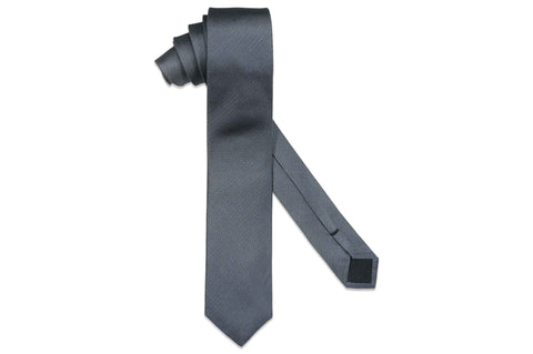Dark Grey Micro Silk Skinny Tie