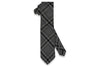 Grey Framed Cotton Skinny Tie