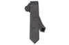 Grey Red Stripes Cotton Skinny Tie