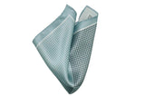 Greyish Blue Dots Silk Pocket Square