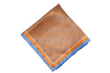 Gridlock Orange Silk Pocket Square