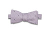 Heather White Dotted Linen Bow Tie (Self-Tie)