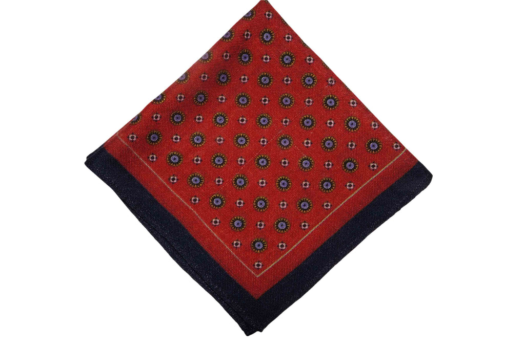 Hemington Reds Wool Pocket Square