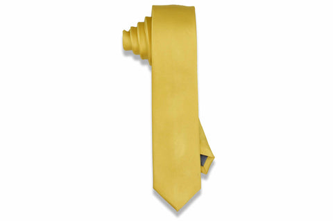 Honey Yellow Silk Skinny Tie