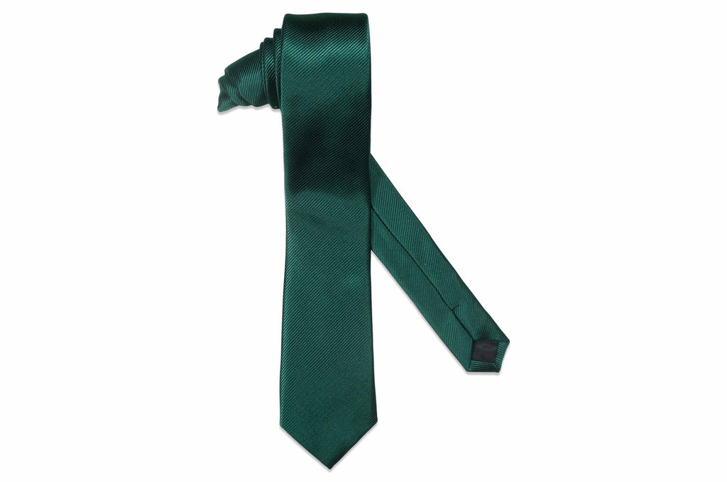 Hunter Green Texture Skinny Tie