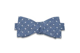 Jeans Dots Cotton Bow Tie (self-tie)