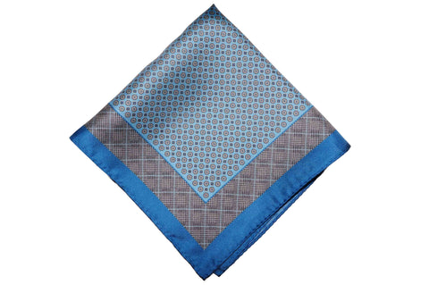 Kent Blue Silk Pocket Square