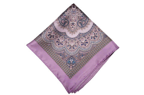 Kent Purple Silk Pocket Square