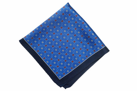 Lakeland Blue Silk Pocket Square