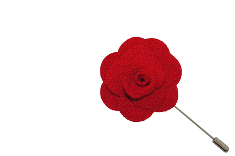 Large Red Lapel Flower
