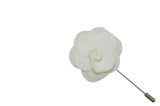 Large White Lapel Flower