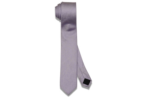 Lavender Purple Texture Silk Skinny Tie