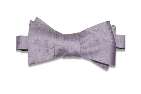 Lavender Purple Texture Silk Bow Tie (Self-Tie)