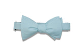 Light Blue Cotton Bow Tie (self-tie)