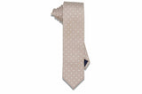 Light Brown Dots Silk Skinny Tie