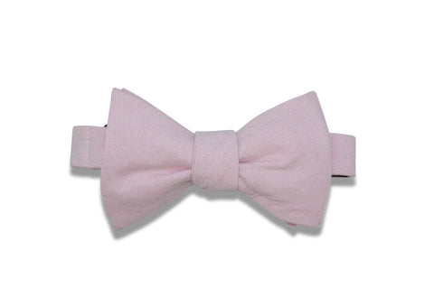 Light Pink Cotton Bow Tie (self-tie)