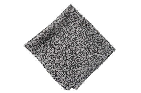 Lynmouth Grey Wool Pocket Square