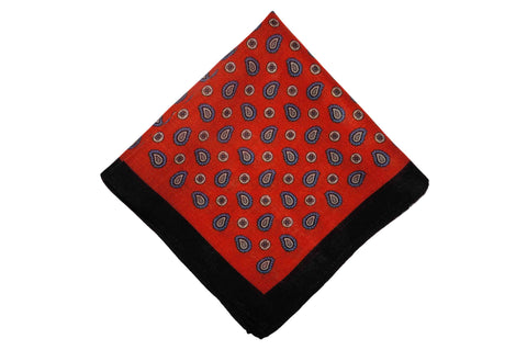 Madison Red Wool Pocket Square