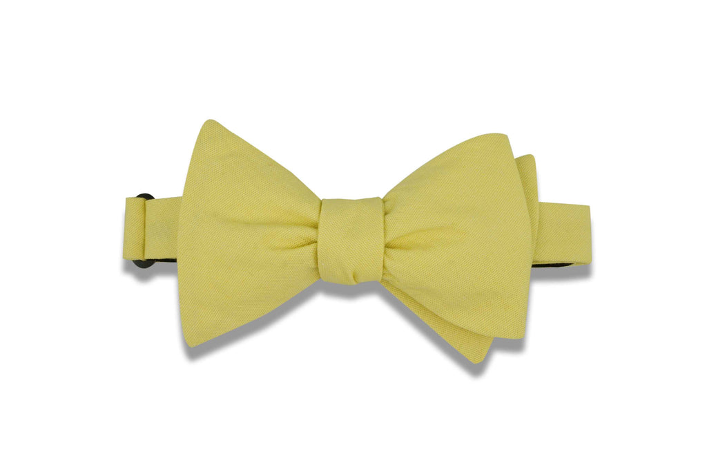 Maize Yellow Cotton Bow Tie (self-tie)