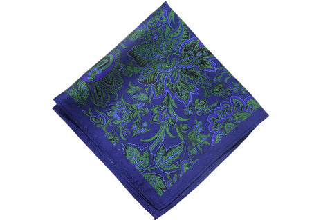 Maldon Green Silk Pocket Square