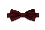 Maroon Herringbone Silk Bow Tie (Pre-Tied)