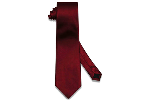 Maroon Herringbone Silk Tie