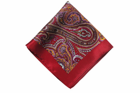 Maroon Sense Silk Pocket Square