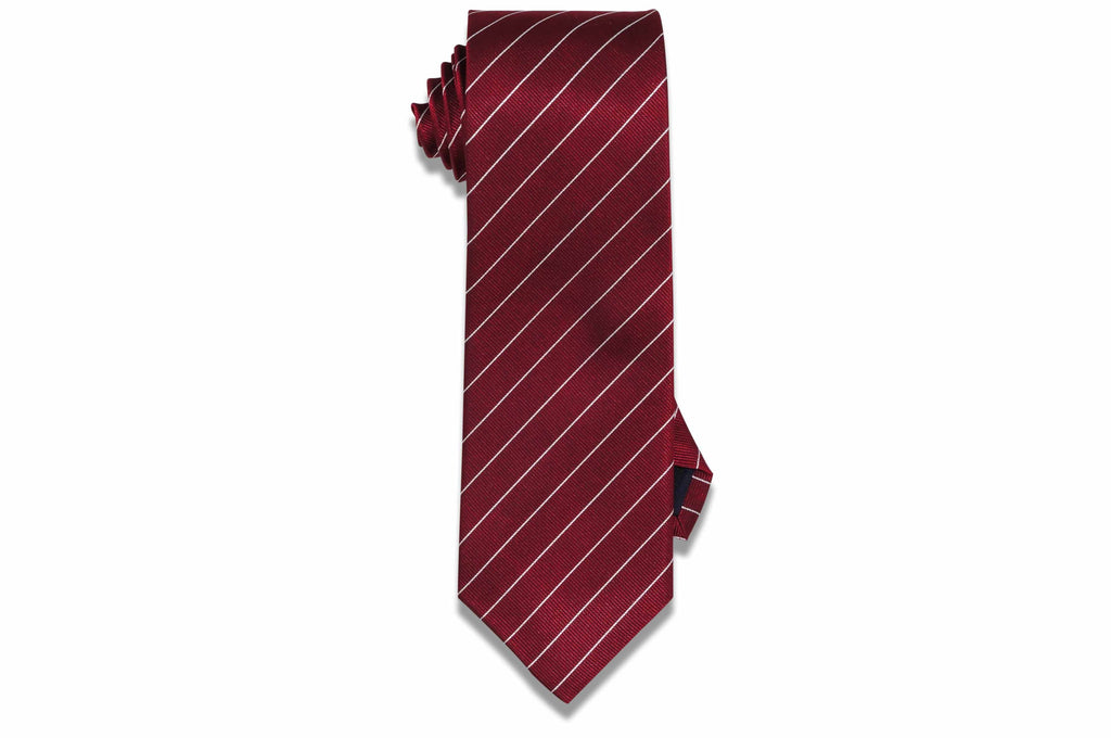 Maroon Stripes Silk Tie