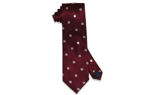 Maroonfield Flowers Silk Tie