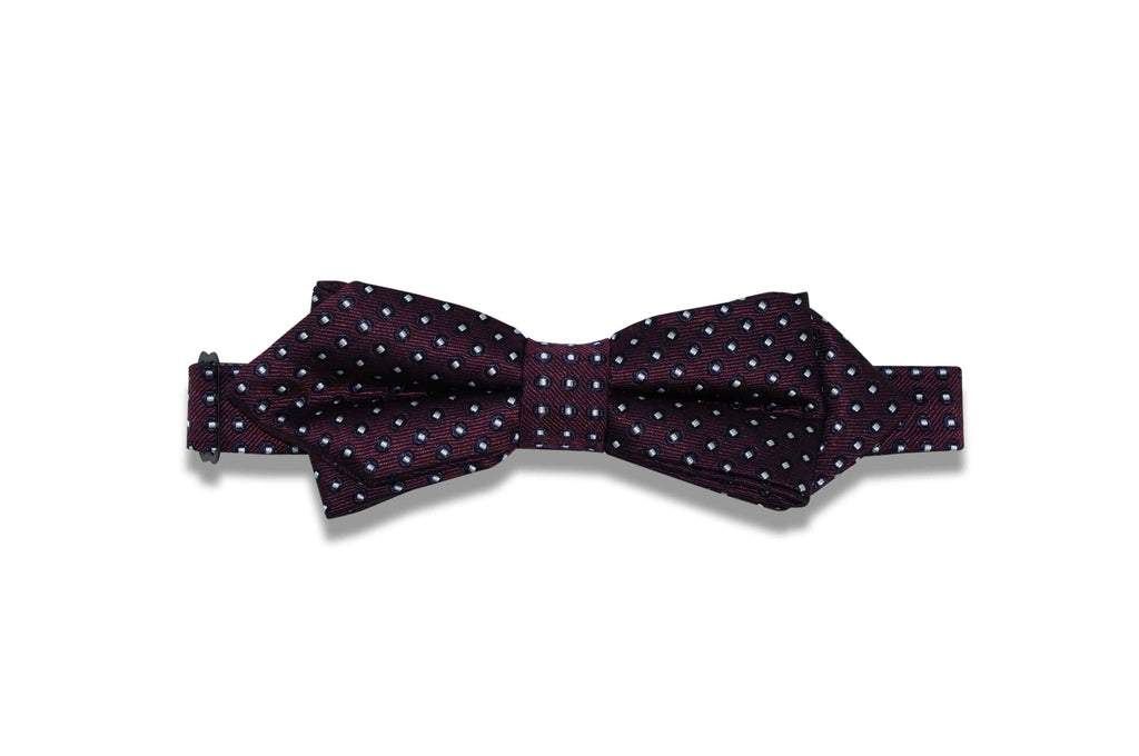 Midnight Plum Silk Bow Tie (pre-tied)