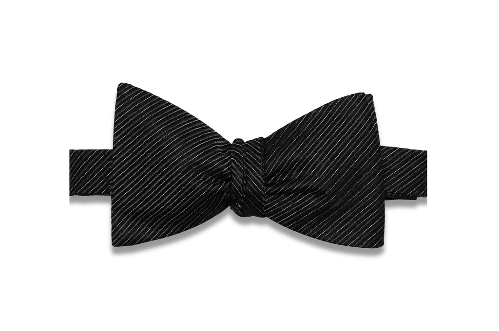 Midnight Shine Silk Bow Tie (Self-Tie)