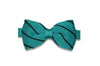 Mint Stripes Knitted Bow Tie (pre-tied)