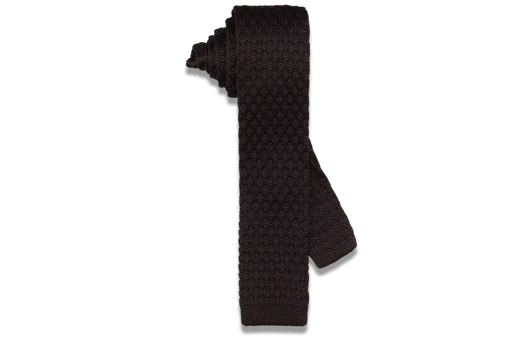 Muddy Road Knitted Skinny Tie