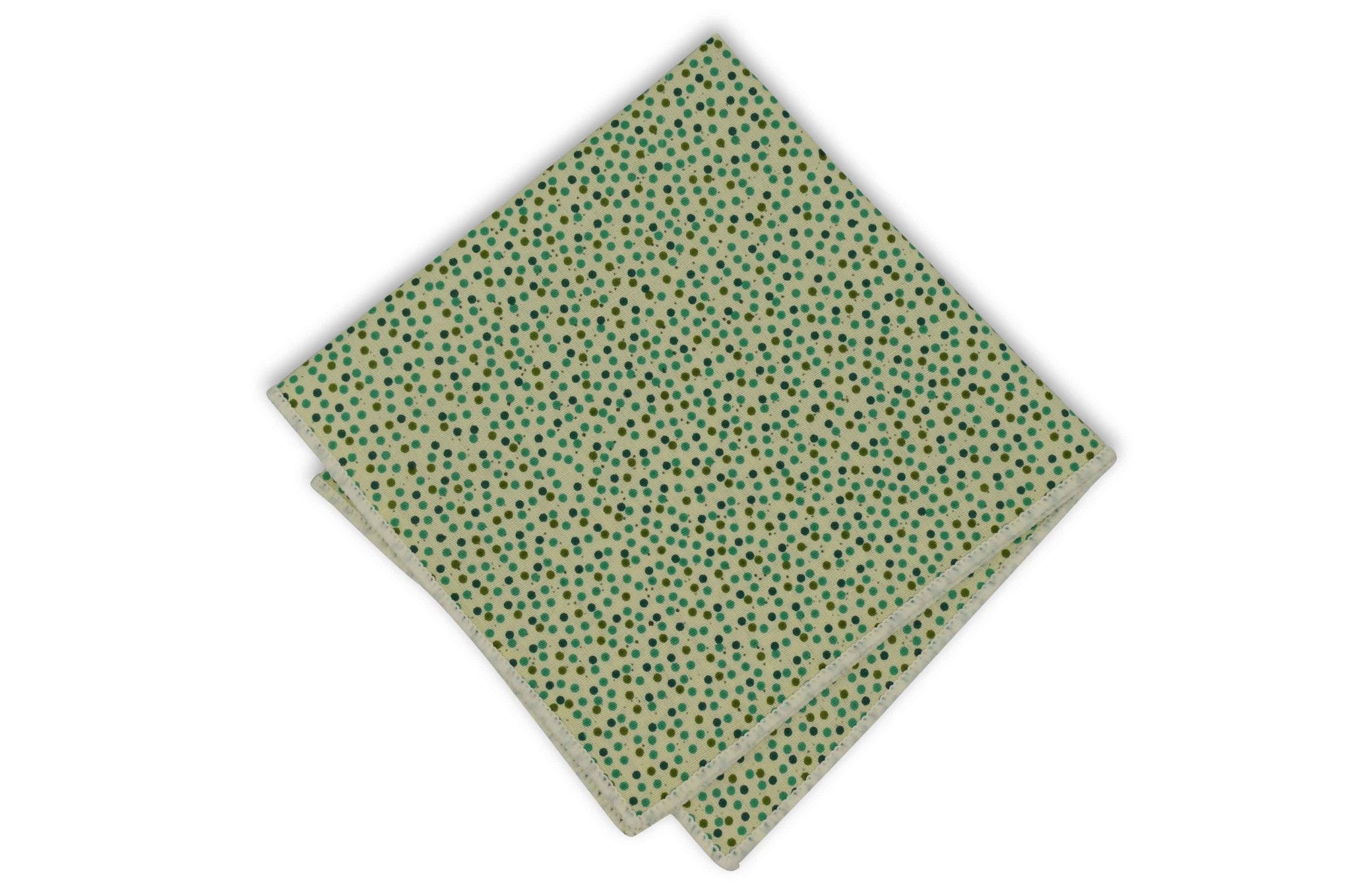 Multi Green Dotted Cotton Pocket Square – Aristocrats Bows N Ties