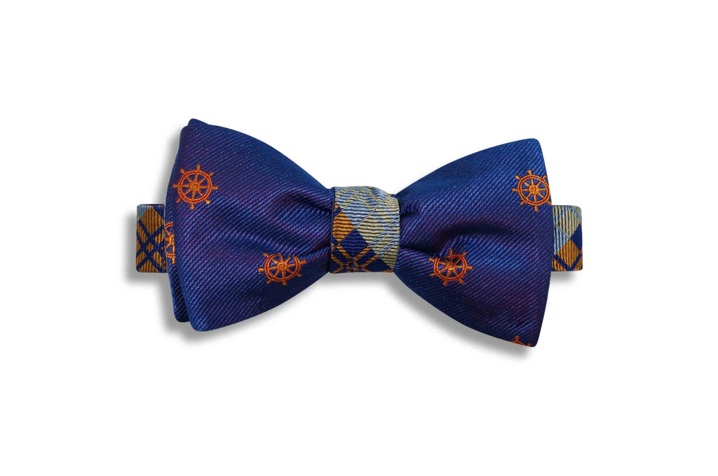 Nautical Reversible Silk Bow Tie (self-tie)