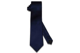 Navy Blue Herringbone Silk Tie