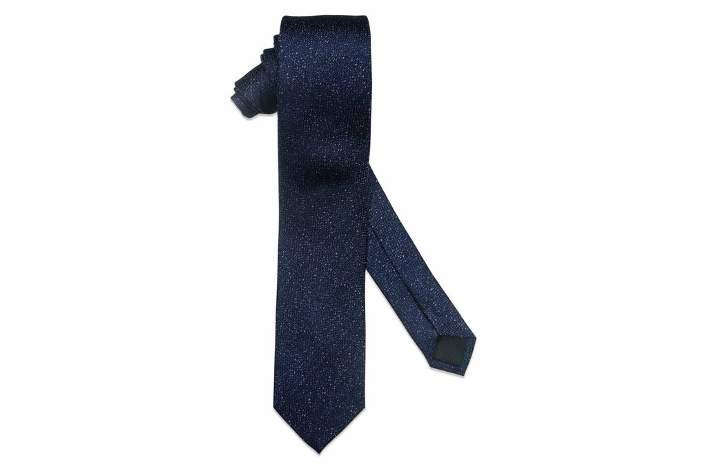 Navy Made Silk Skinny Tie