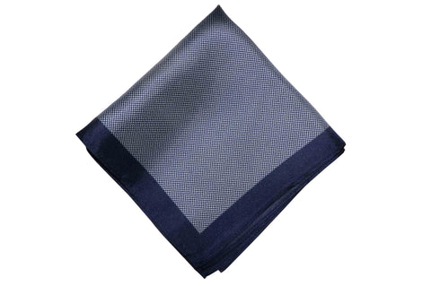 Navy Mesh Silk Pocket Square