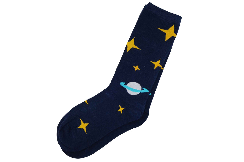 Navy Space Socks Men