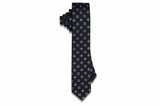 Night Square Flowers Silk Skinny Tie