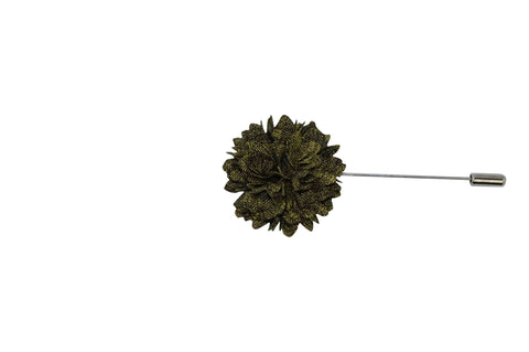 Olive Full Petal Lapel Flower