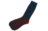 Orange Dotted Stripe Men's Socks