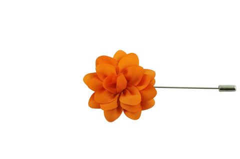 Orange Petal Lapel Flower