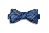 Paisley Blue Reversible Silk Bow Tie (self-tie)