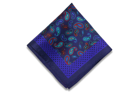 Paisley Glow Silk Pocket Square