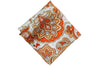 Paisley Orange Silk Pocket Square