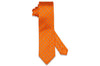 Orange Paisley Silk Skinny Tie