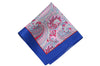 Paisley Pink Blue Silk Pocket Square