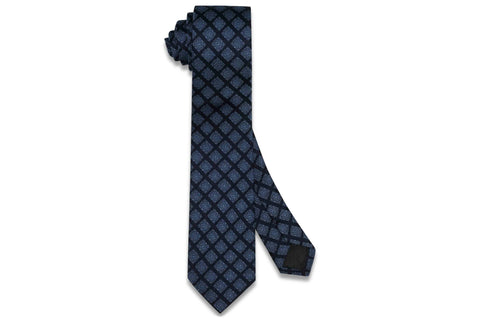Pattern Box Silk Skinny Tie