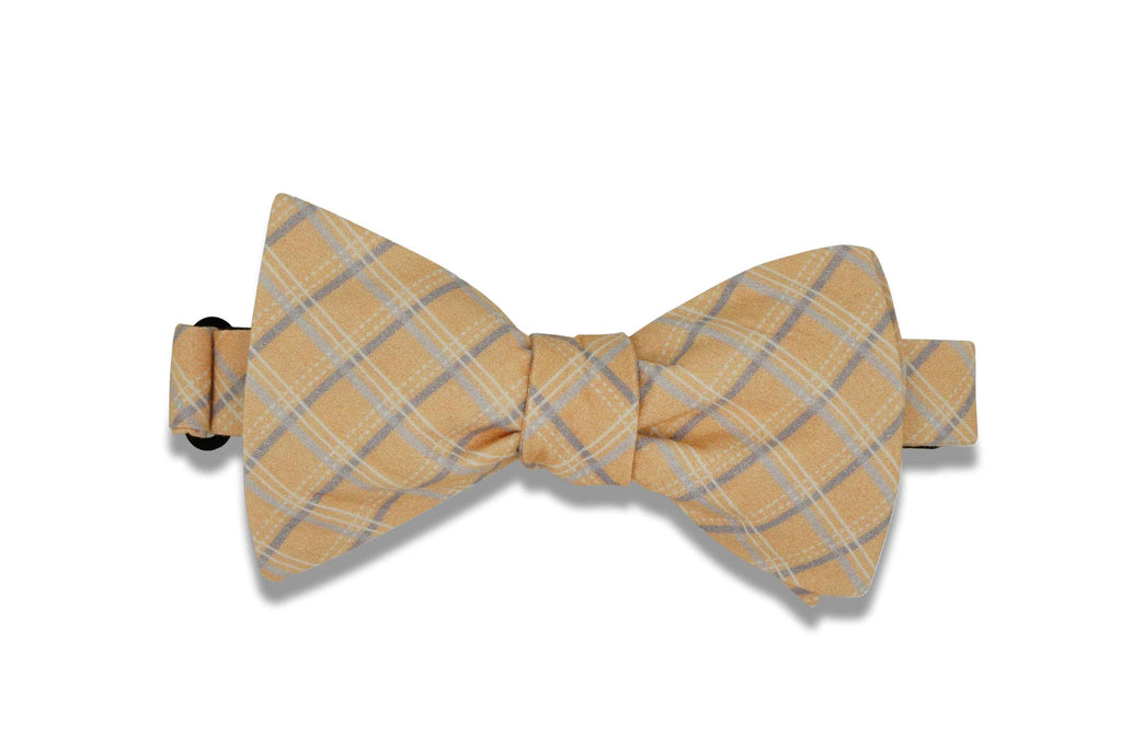 Peach Orange Cotton Bow Tie (self-tie)